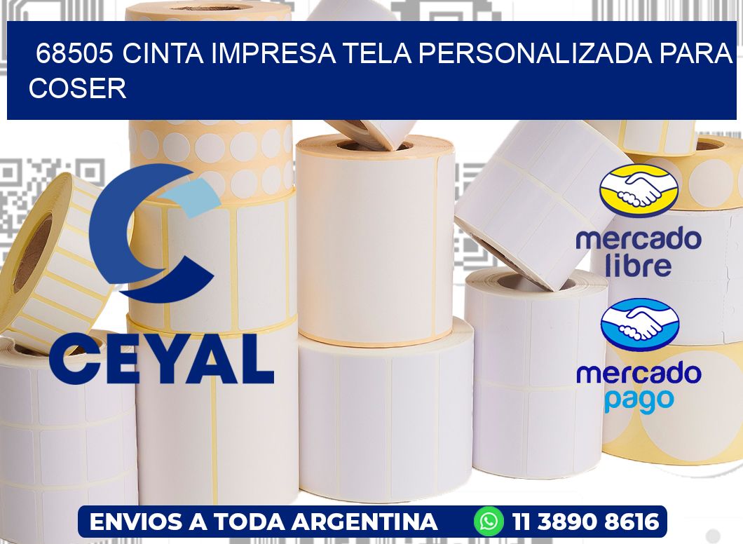 68505 CINTA IMPRESA TELA PERSONALIZADA PARA COSER