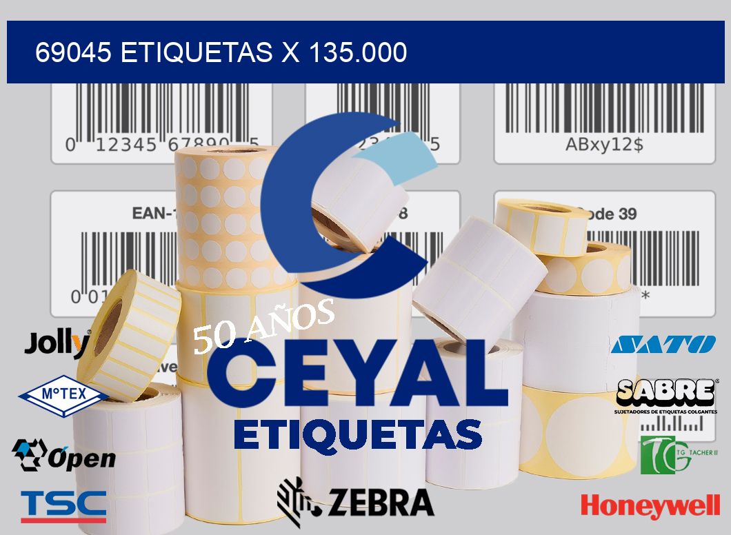 69045 Etiquetas x 135.000