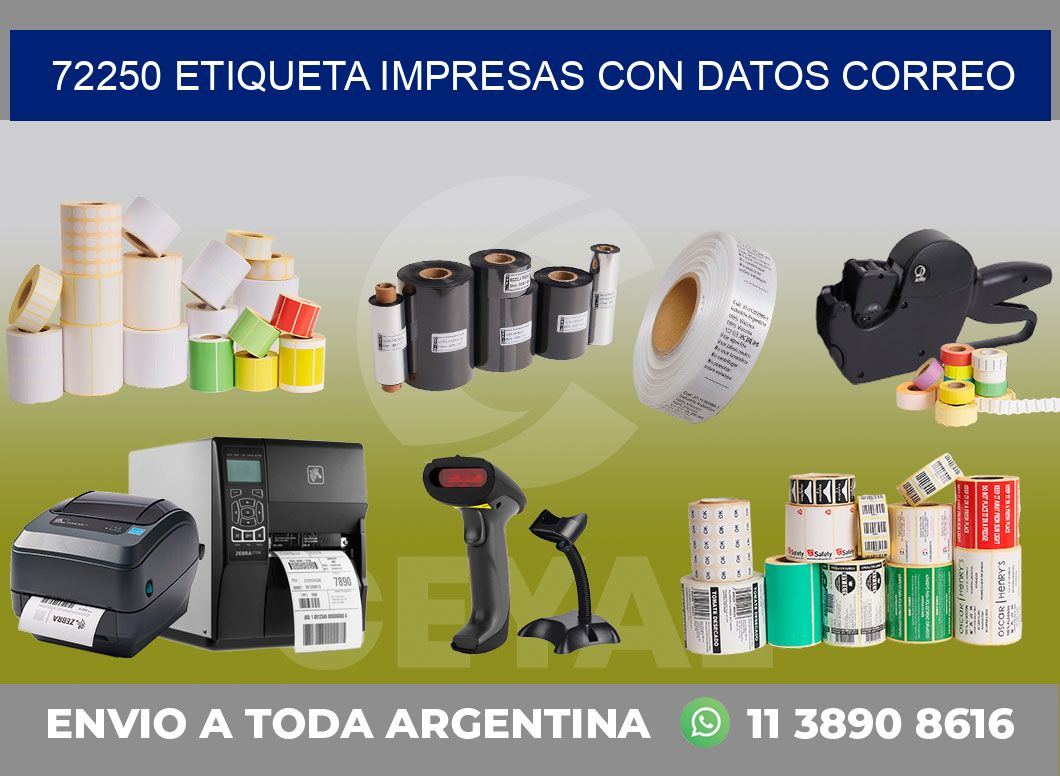 72250 ETIQUETA IMPRESAS CON DATOS CORREO