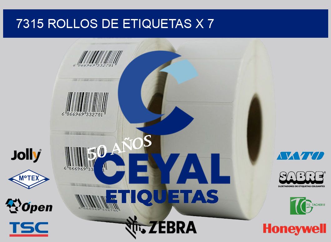 7315 rollos de etiquetas x 7