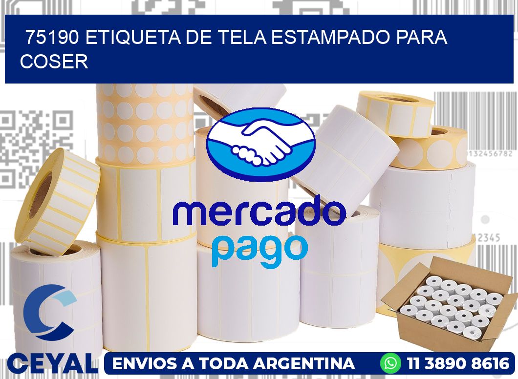 75190 ETIQUETA DE TELA ESTAMPADO PARA COSER