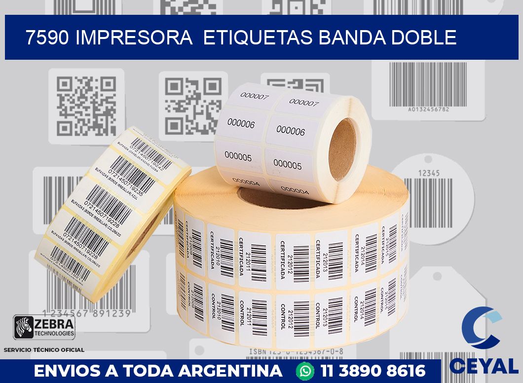 7590 impresora  etiquetas banda doble