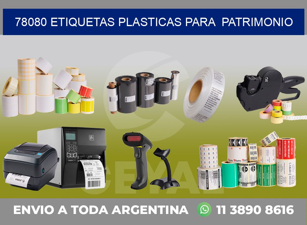 78080 ETIQUETAS PLASTICAS PARA  PATRIMONIO