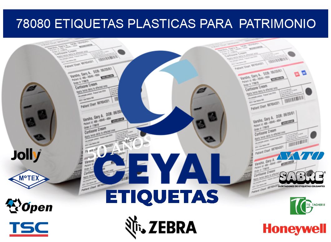 78080 ETIQUETAS PLASTICAS PARA  PATRIMONIO