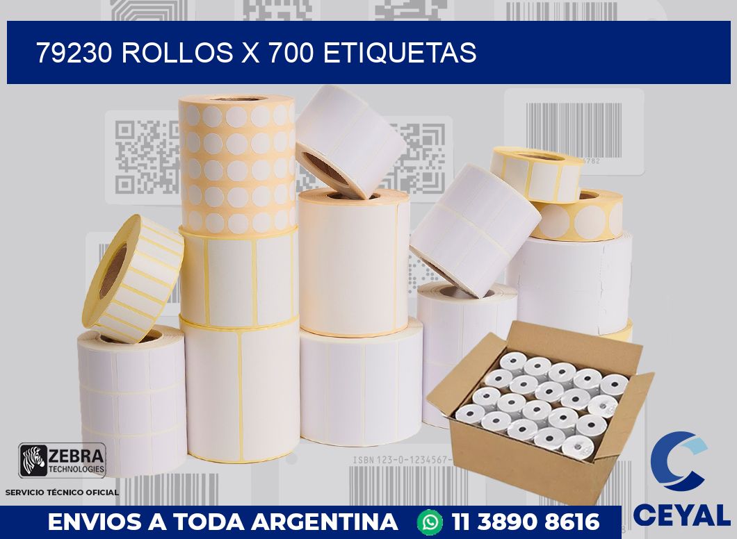 79230 Rollos x 700 etiquetas