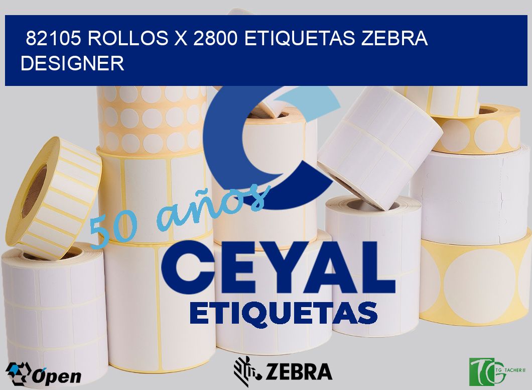 82105 Rollos x 2800 etiquetas zebra designer