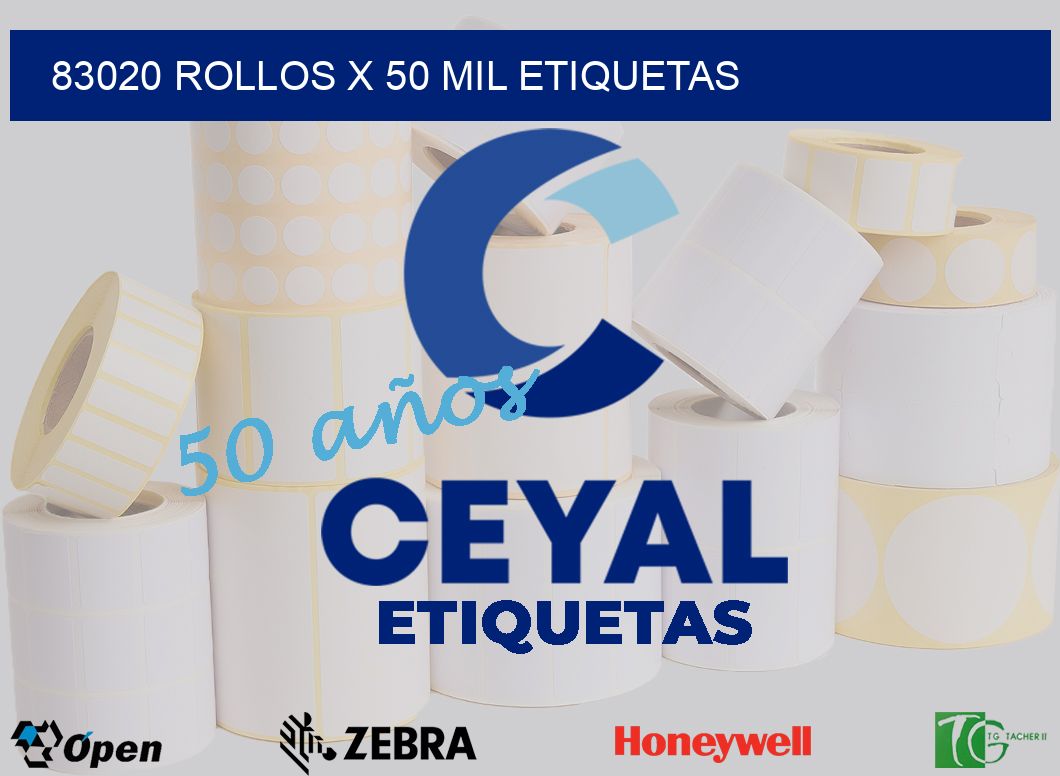 83020 Rollos x 50 mil etiquetas