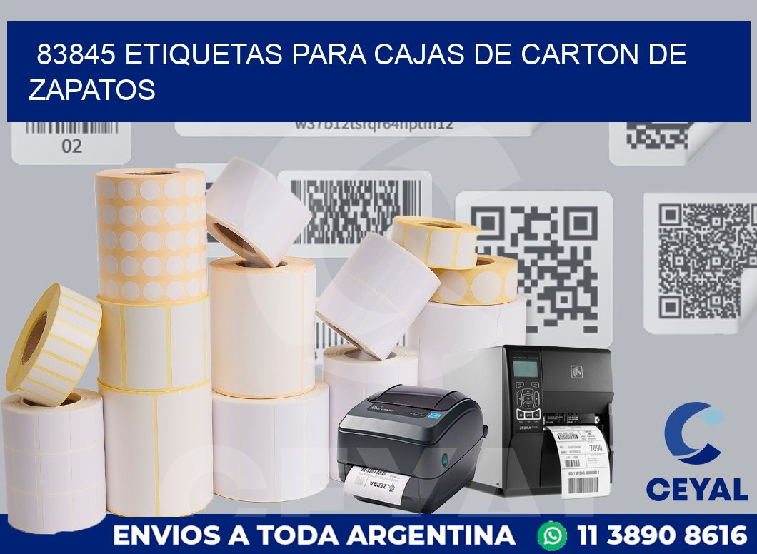 83845 ETIQUETAS PARA CAJAS DE CARTON DE ZAPATOS