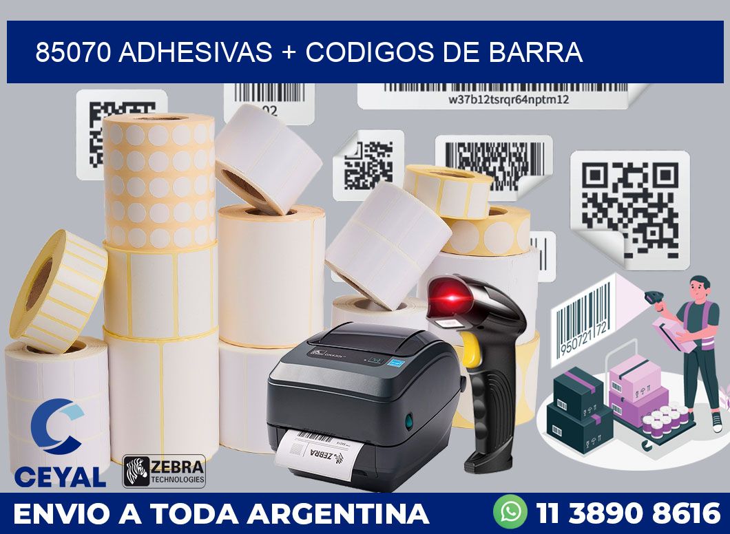 85070 Adhesivas + codigos de barra