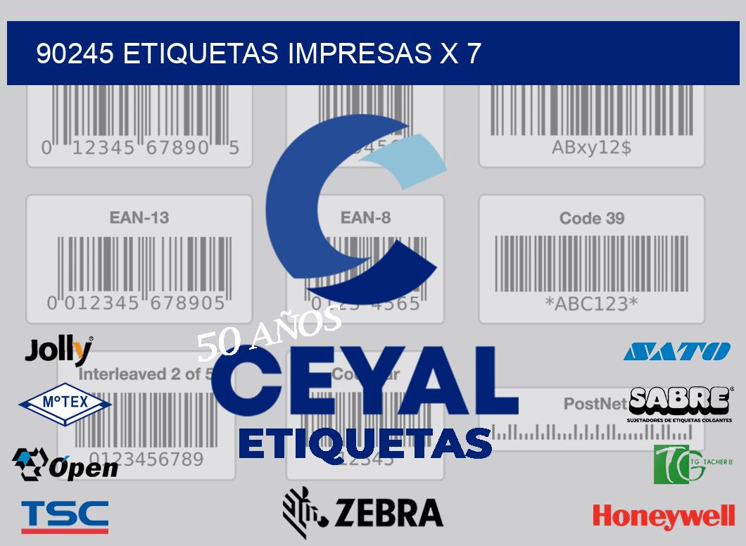 90245 Etiquetas impresas x 7