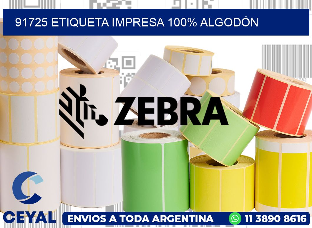 91725 ETIQUETA IMPRESA 100% ALGODÓN