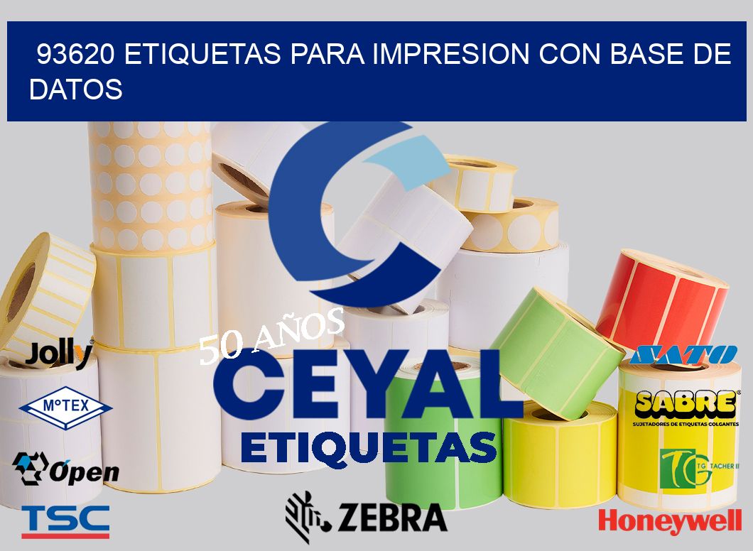93620 ETIQUETAS PARA IMPRESION CON BASE DE DATOS