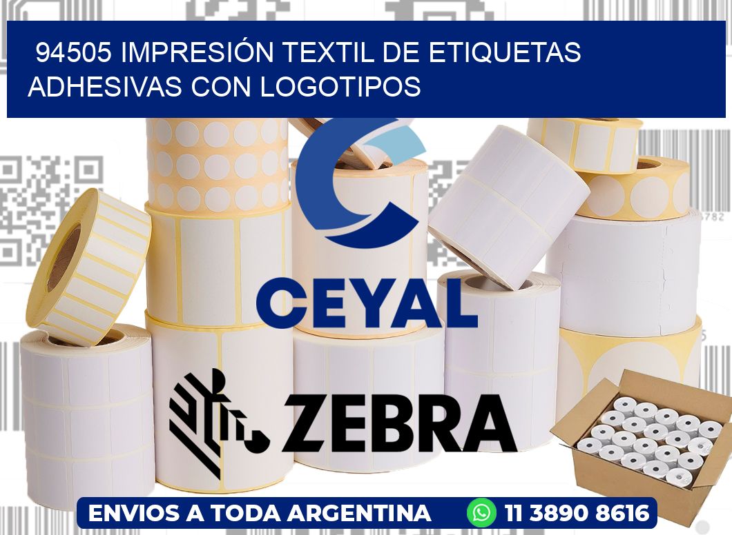 94505 IMPRESIÓN TEXTIL DE ETIQUETAS ADHESIVAS CON LOGOTIPOS