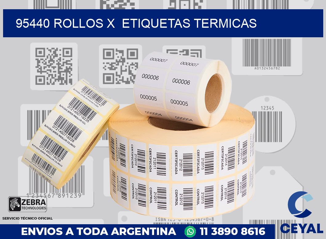 95440 Rollos x  etiquetas termicas