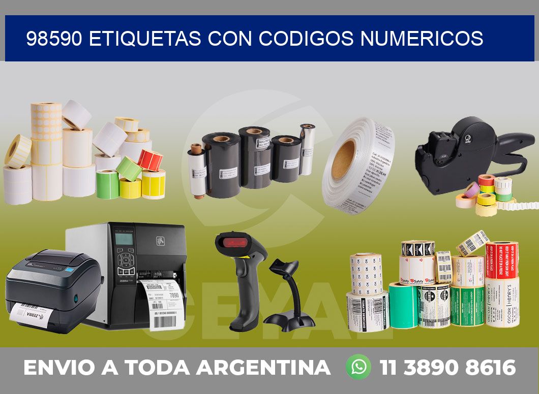98590 ETIQUETAS CON CODIGOS NUMERICOS