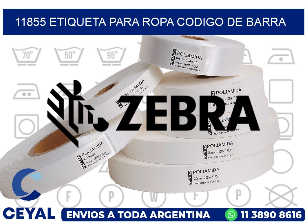 11855 ETIQUETA PARA ROPA CODIGO DE BARRA