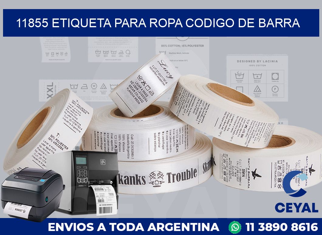 11855 ETIQUETA PARA ROPA CODIGO DE BARRA