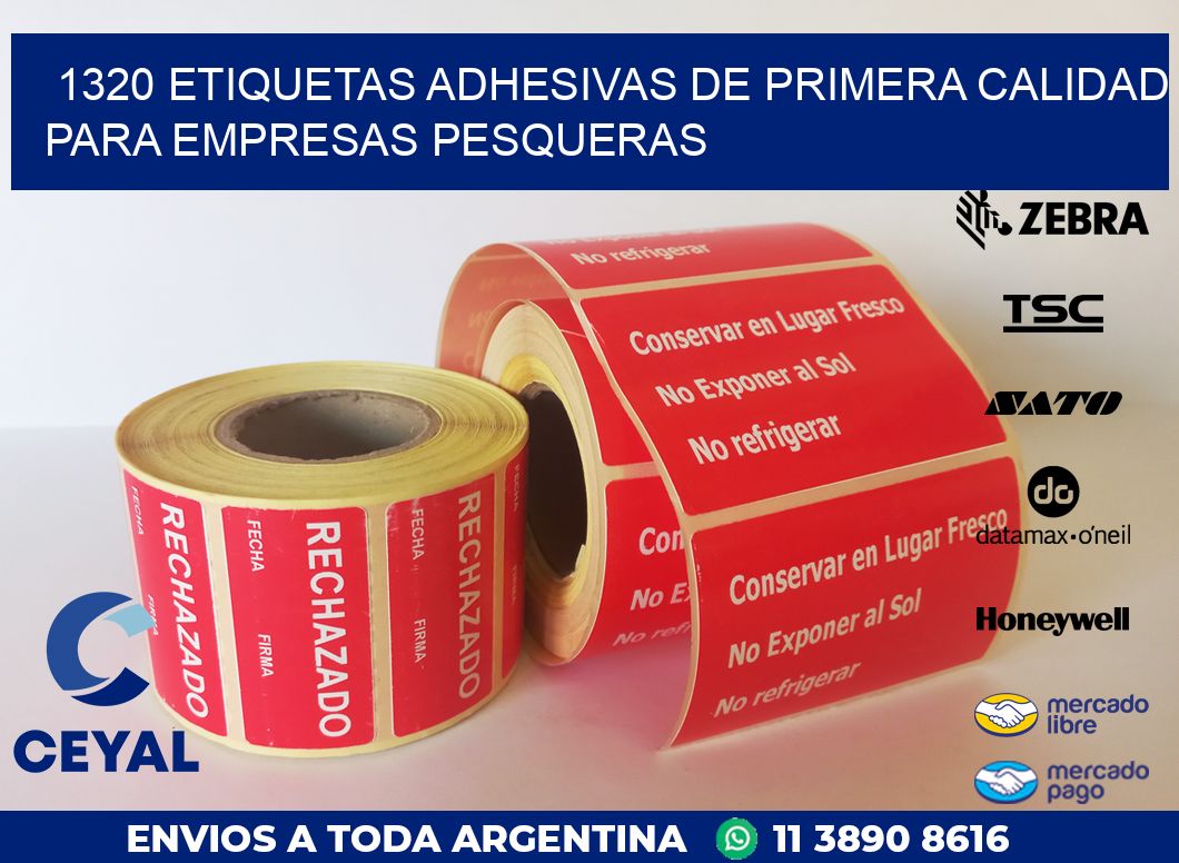 1320 ETIQUETAS ADHESIVAS DE PRIMERA CALIDAD PARA EMPRESAS PESQUERAS
