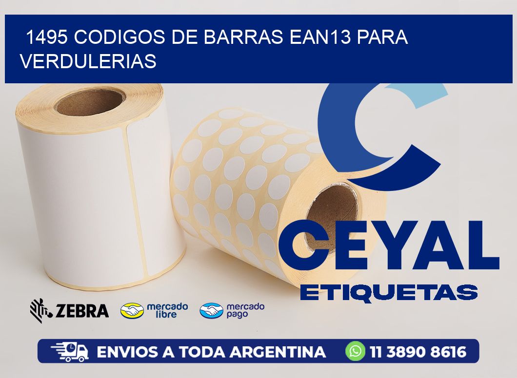 1495 CODIGOS DE BARRAS EAN13 PARA VERDULERIAS