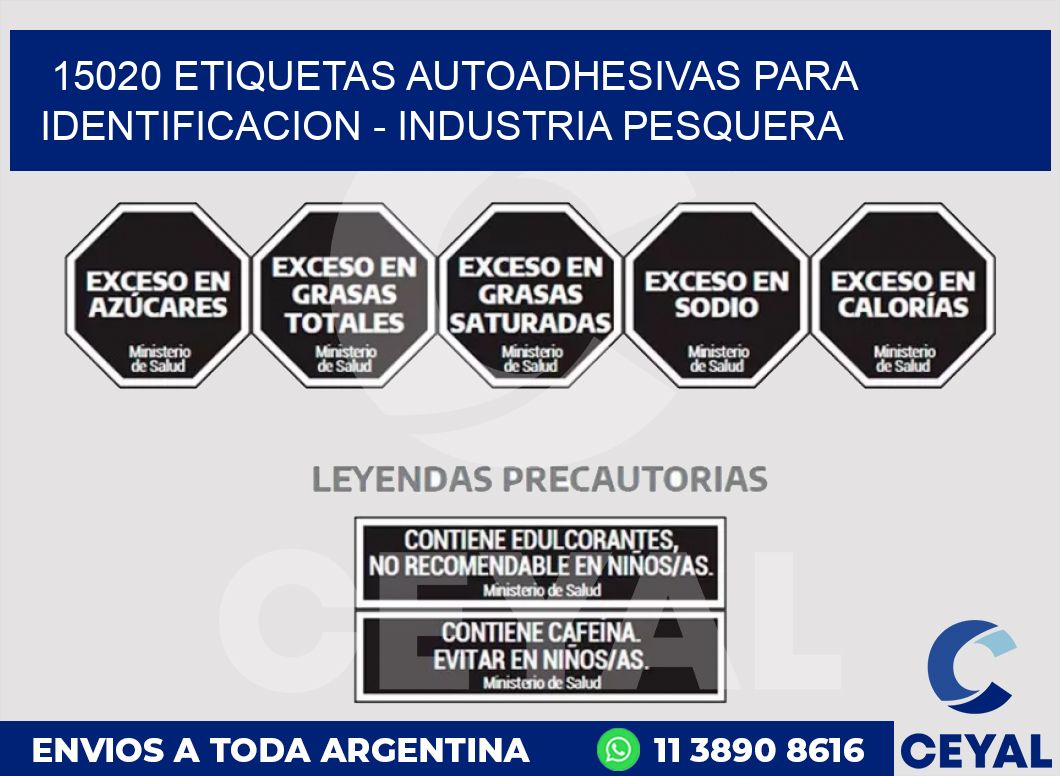 15020 ETIQUETAS AUTOADHESIVAS PARA IDENTIFICACION - INDUSTRIA PESQUERA