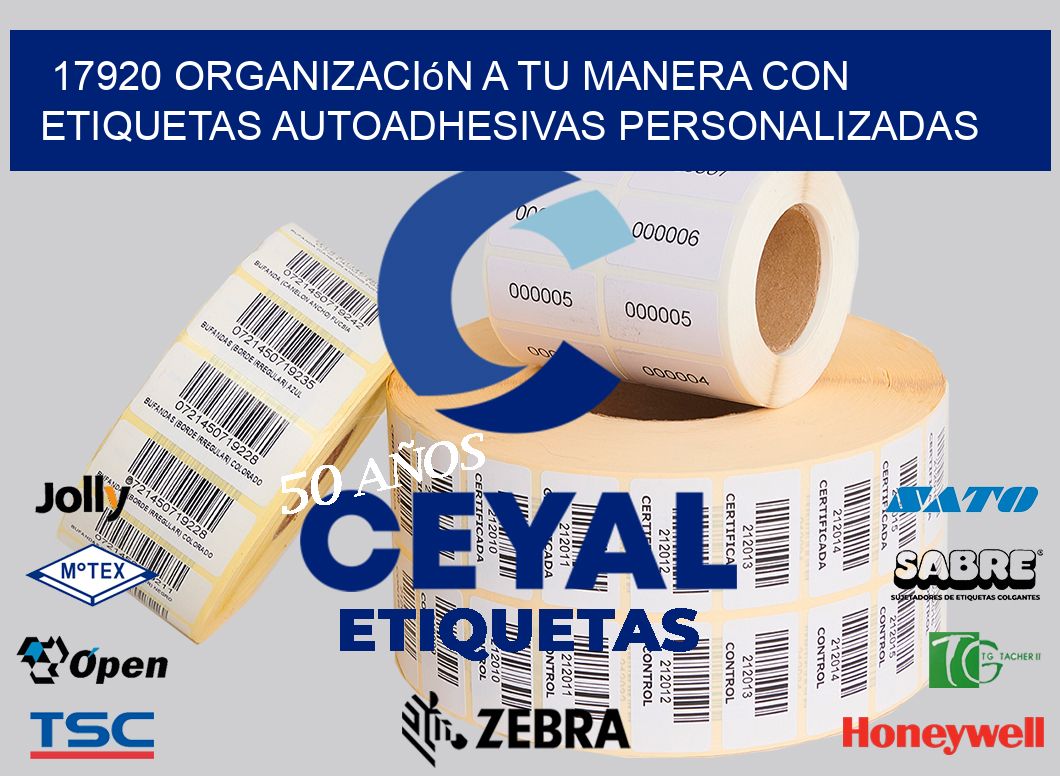 17920 Organización a Tu Manera con Etiquetas Autoadhesivas Personalizadas