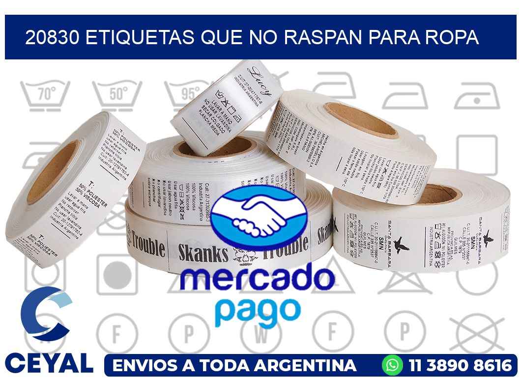 20830 ETIQUETAS QUE NO RASPAN PARA ROPA