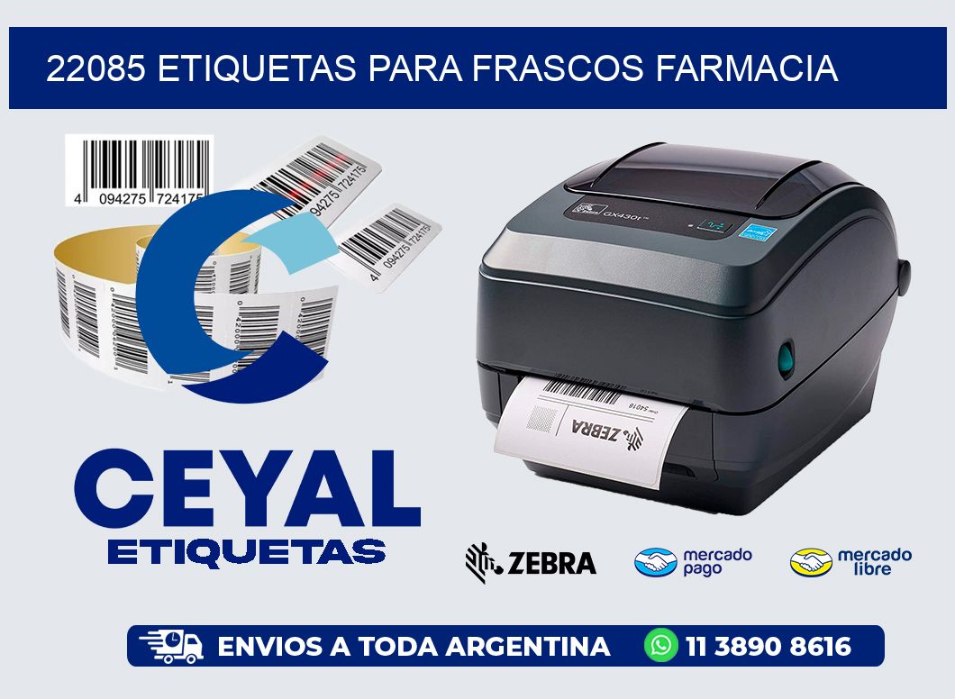 22085 etiquetas para frascos farmacia