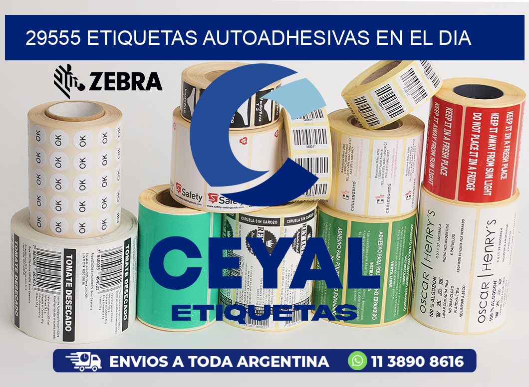 29555 ETIQUETAS AUTOADHESIVAS EN EL DIA