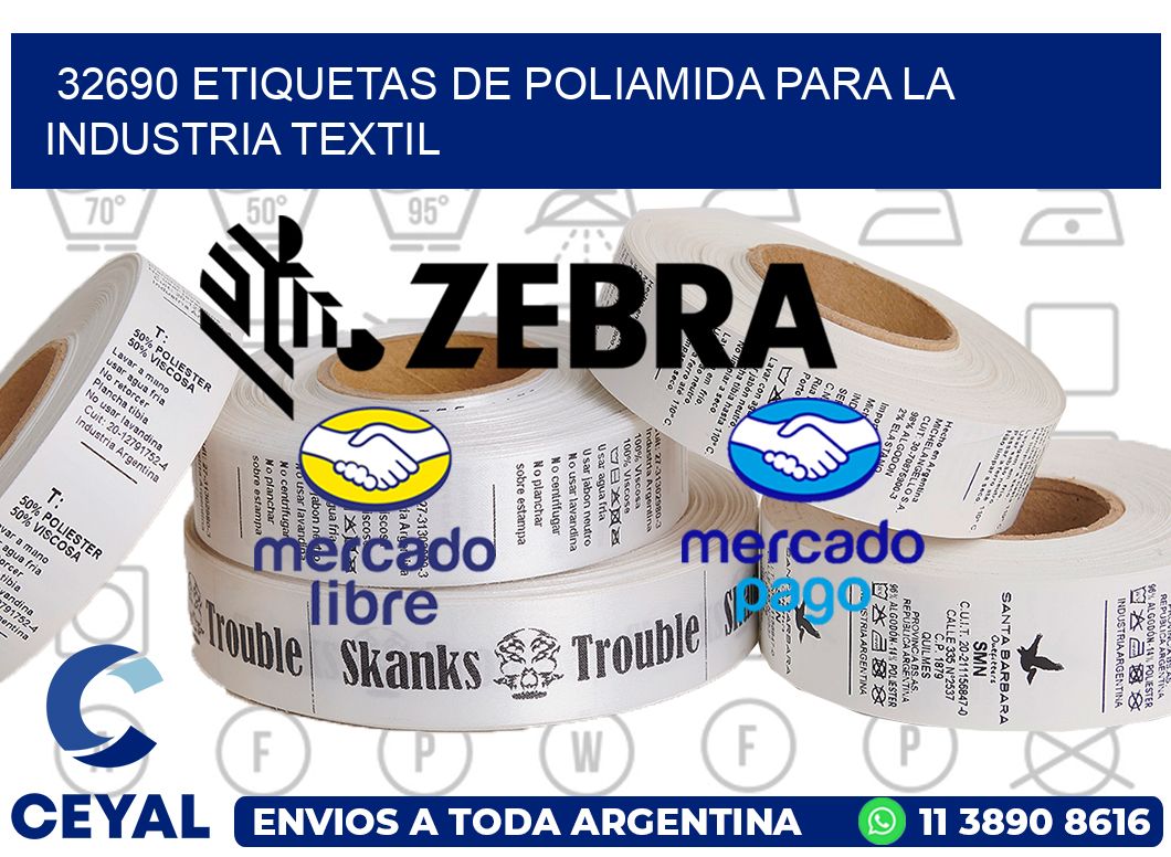 32690 ETIQUETAS DE POLIAMIDA PARA LA INDUSTRIA TEXTIL