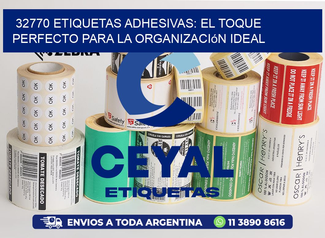 32770 Etiquetas Adhesivas: El Toque Perfecto para la Organización Ideal