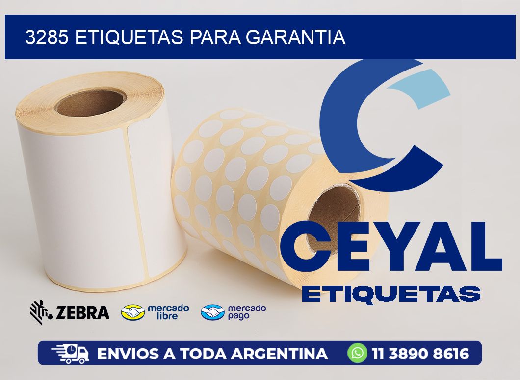 3285 etiquetas para garantia