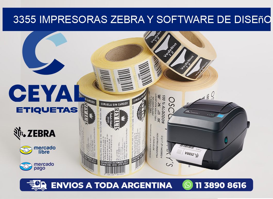 3355 Impresoras Zebra y Software de Diseño