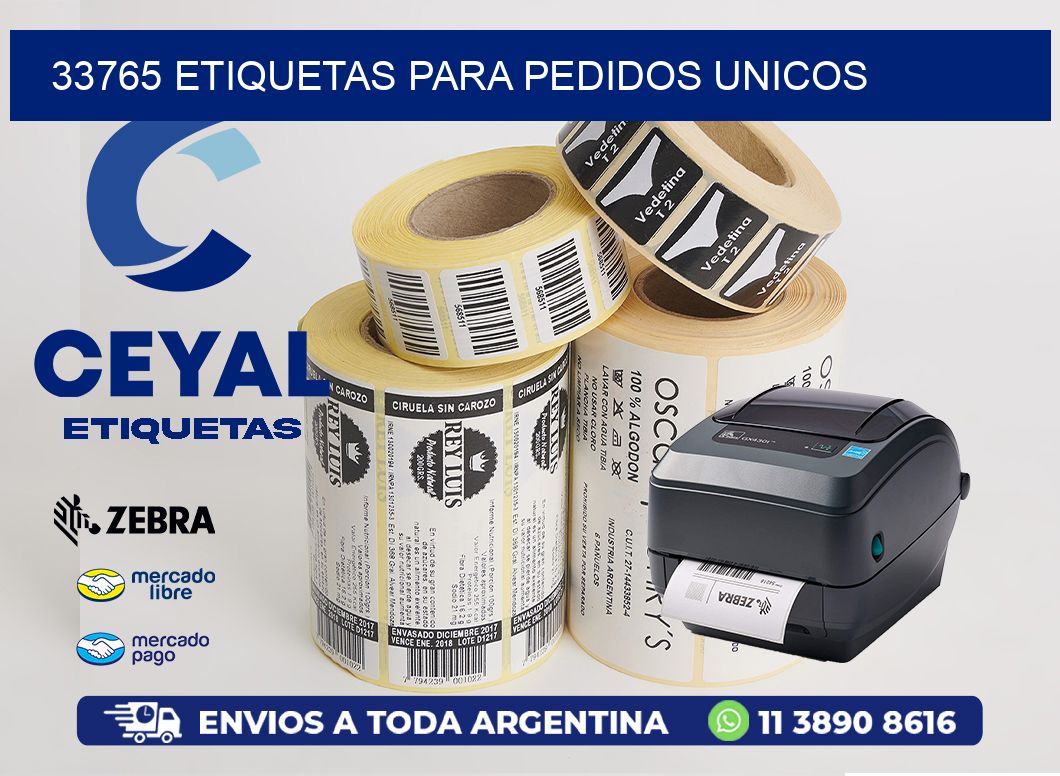 33765 ETIQUETAS PARA PEDIDOS UNICOS