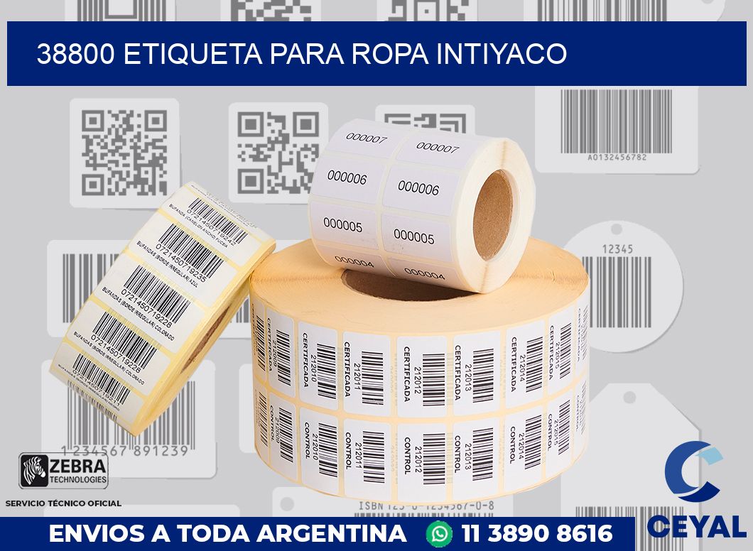 38800 ETIQUETA PARA ROPA INTIYACO