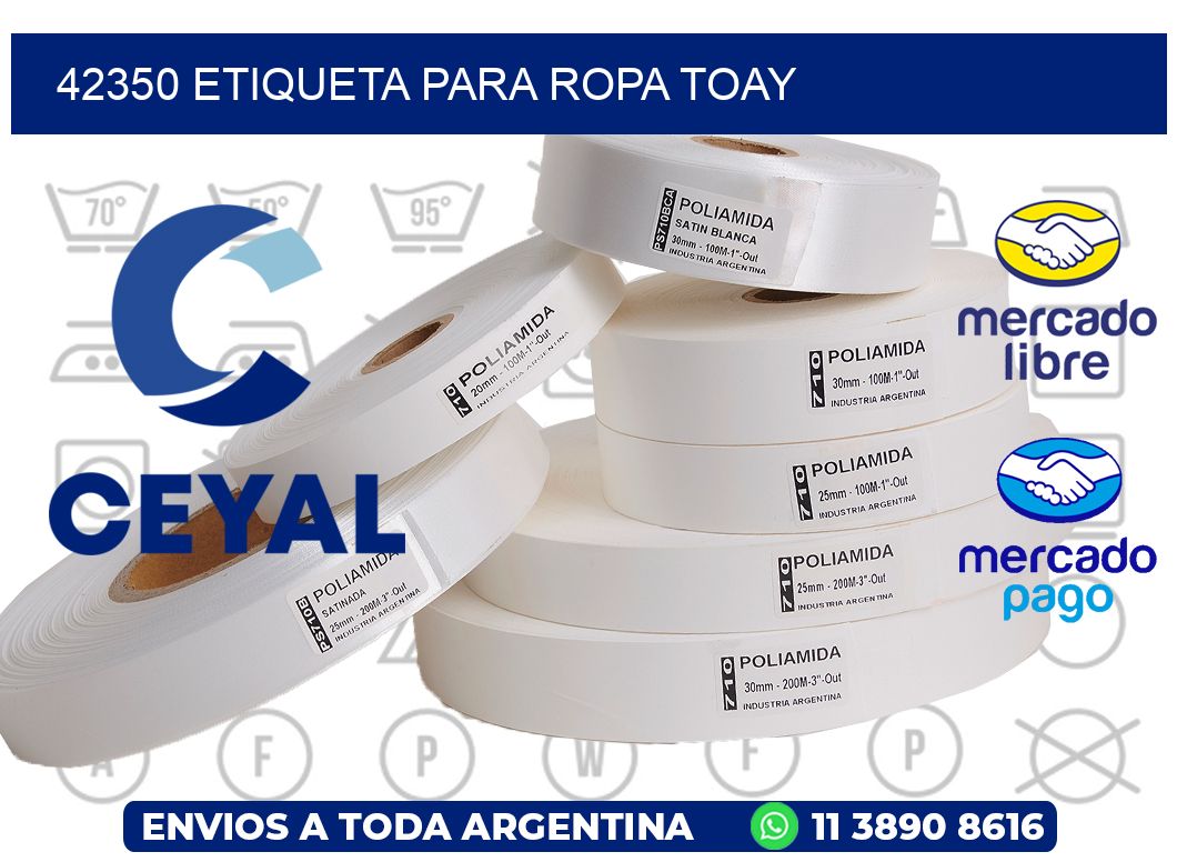 42350 ETIQUETA PARA ROPA TOAY