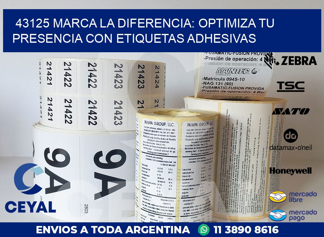 43125 MARCA LA DIFERENCIA: OPTIMIZA TU PRESENCIA CON ETIQUETAS ADHESIVAS
