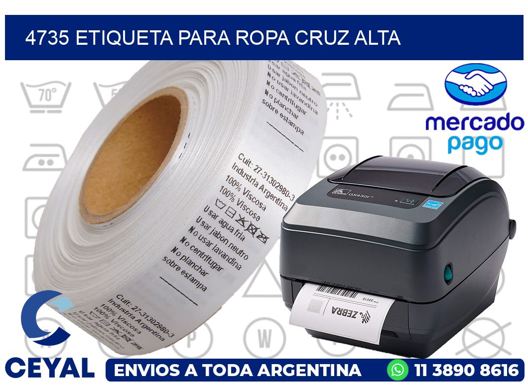 4735 ETIQUETA PARA ROPA CRUZ ALTA