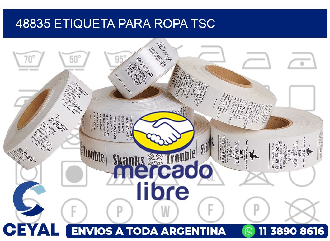 48835 ETIQUETA PARA ROPA TSC
