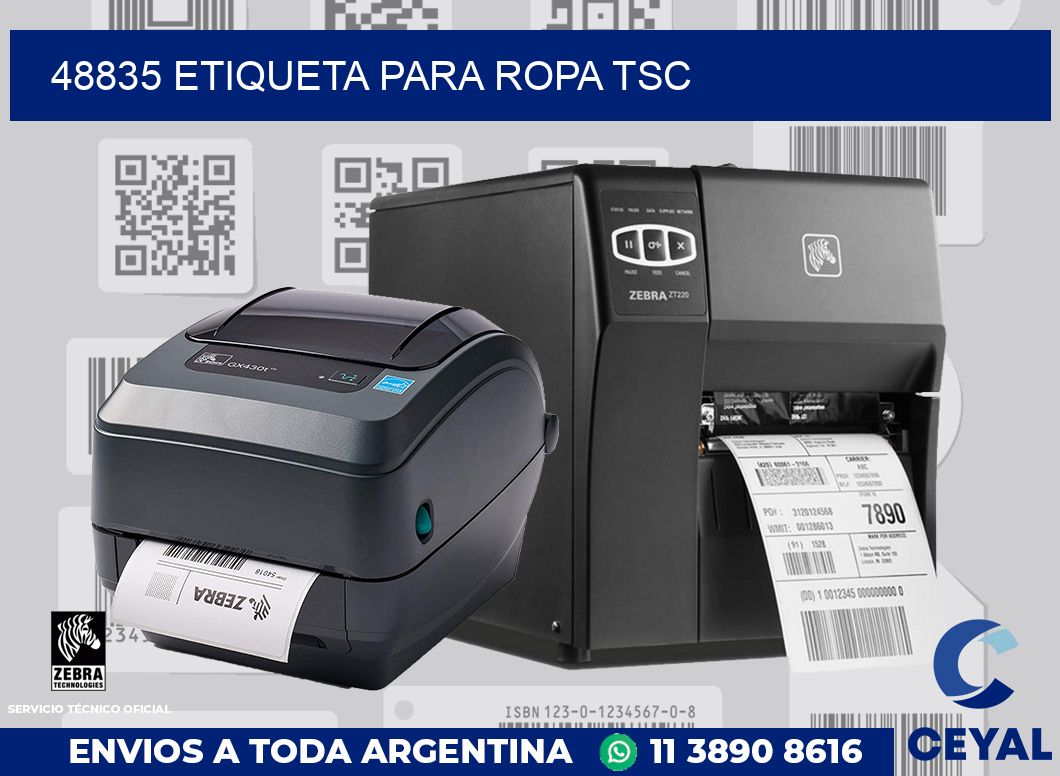 48835 ETIQUETA PARA ROPA TSC