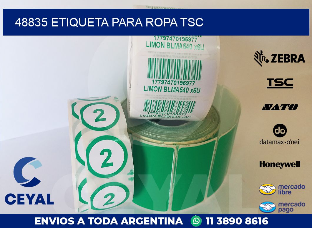 48835 ETIQUETA PARA ROPA TSC