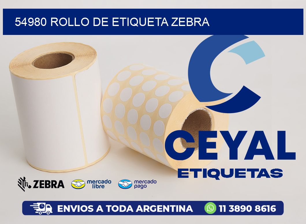 54980 ROLLO DE ETIQUETA ZEBRA