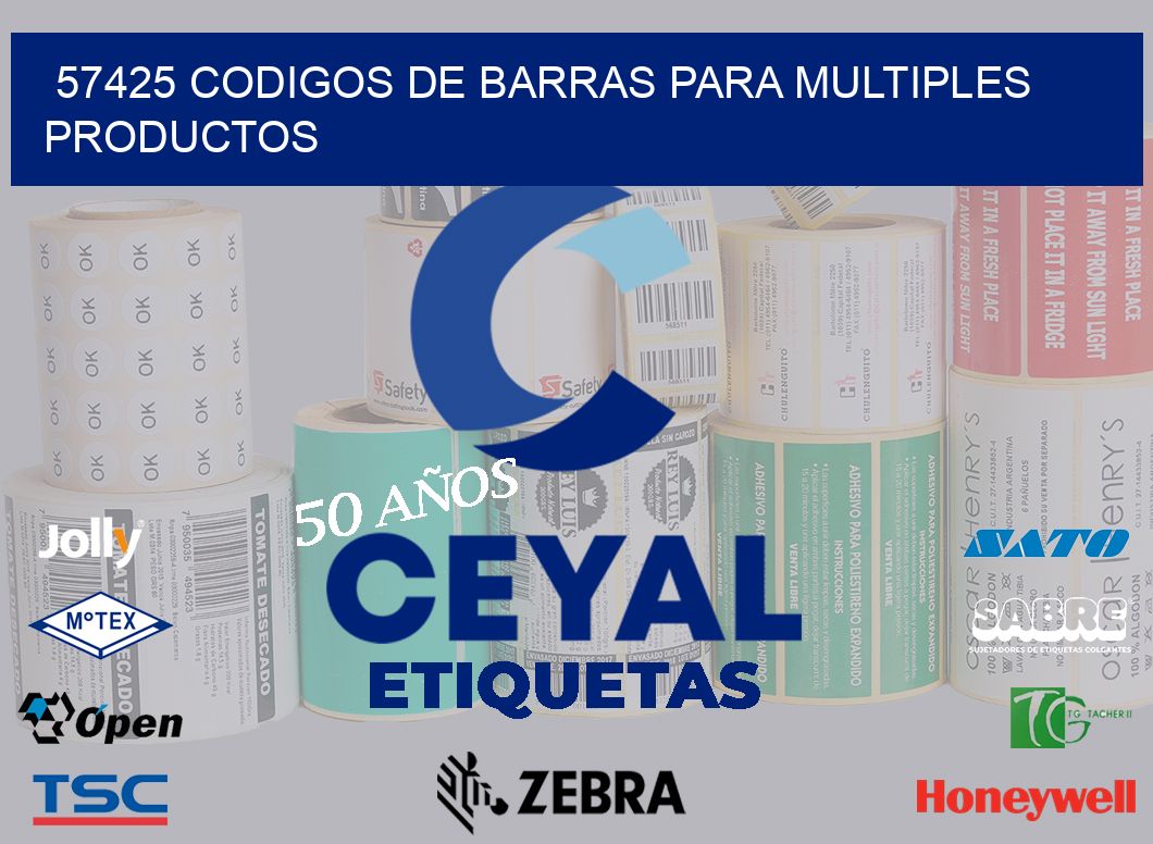 57425 CODIGOS DE BARRAS PARA MULTIPLES PRODUCTOS