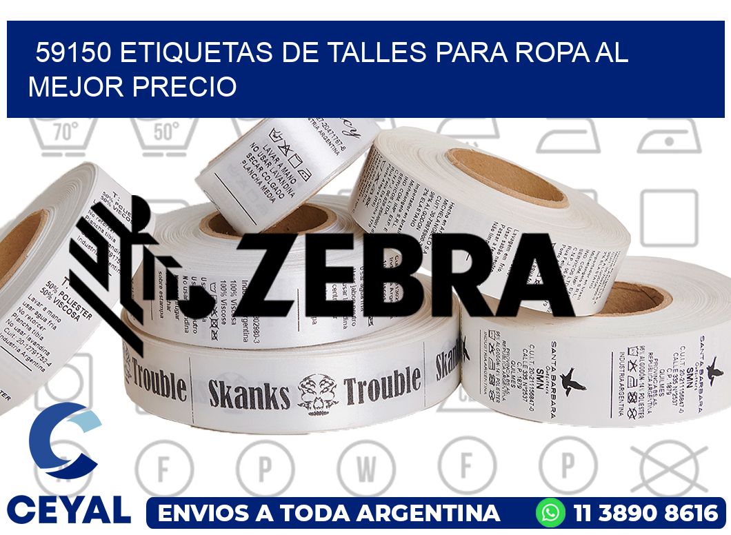 59150 ETIQUETAS DE TALLES PARA ROPA AL MEJOR PRECIO
