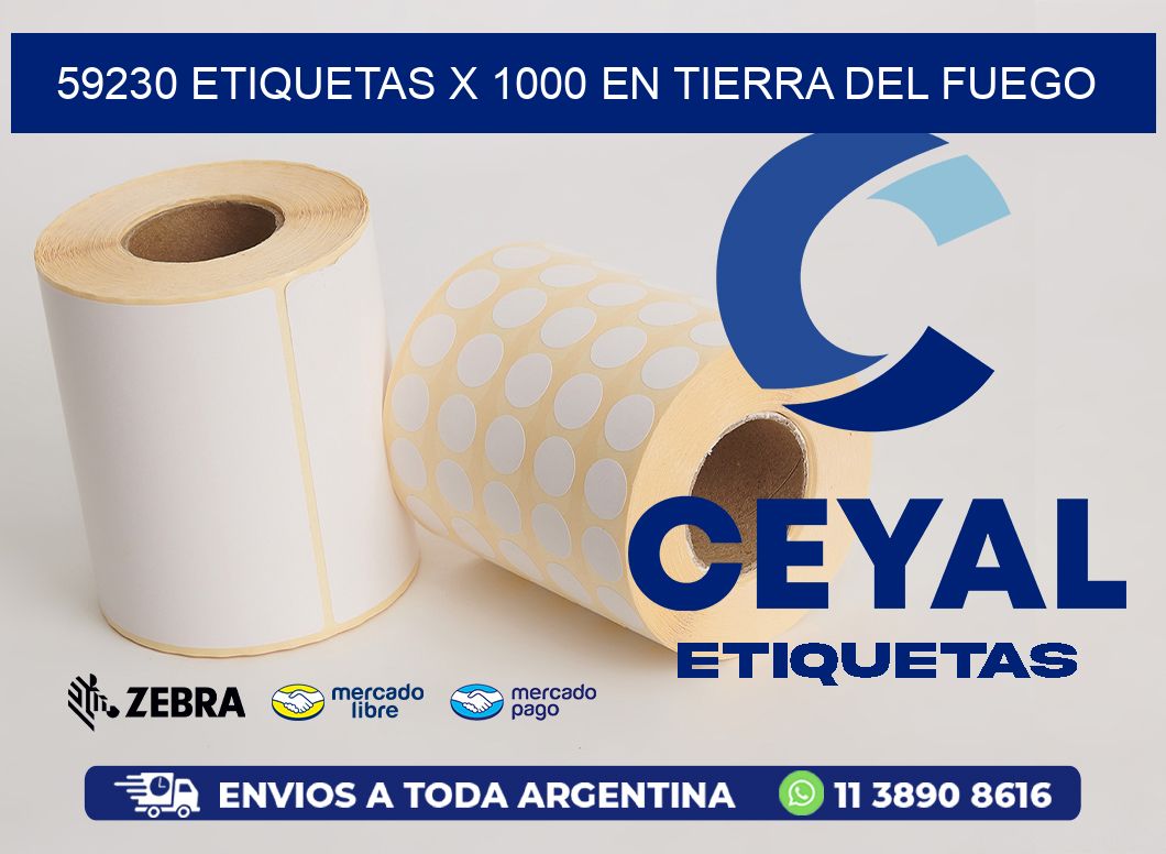 59230 ETIQUETAS X 1000 EN TIERRA DEL FUEGO