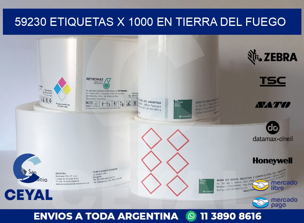 59230 ETIQUETAS X 1000 EN TIERRA DEL FUEGO