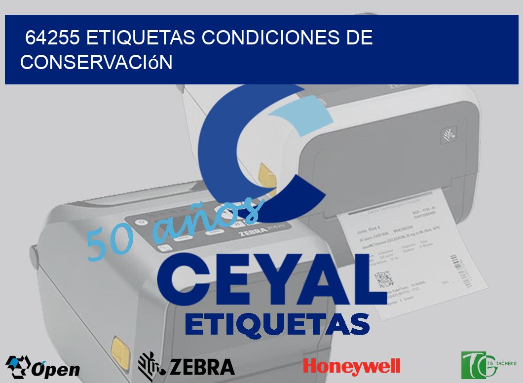 64255 etiquetas Condiciones de conservación