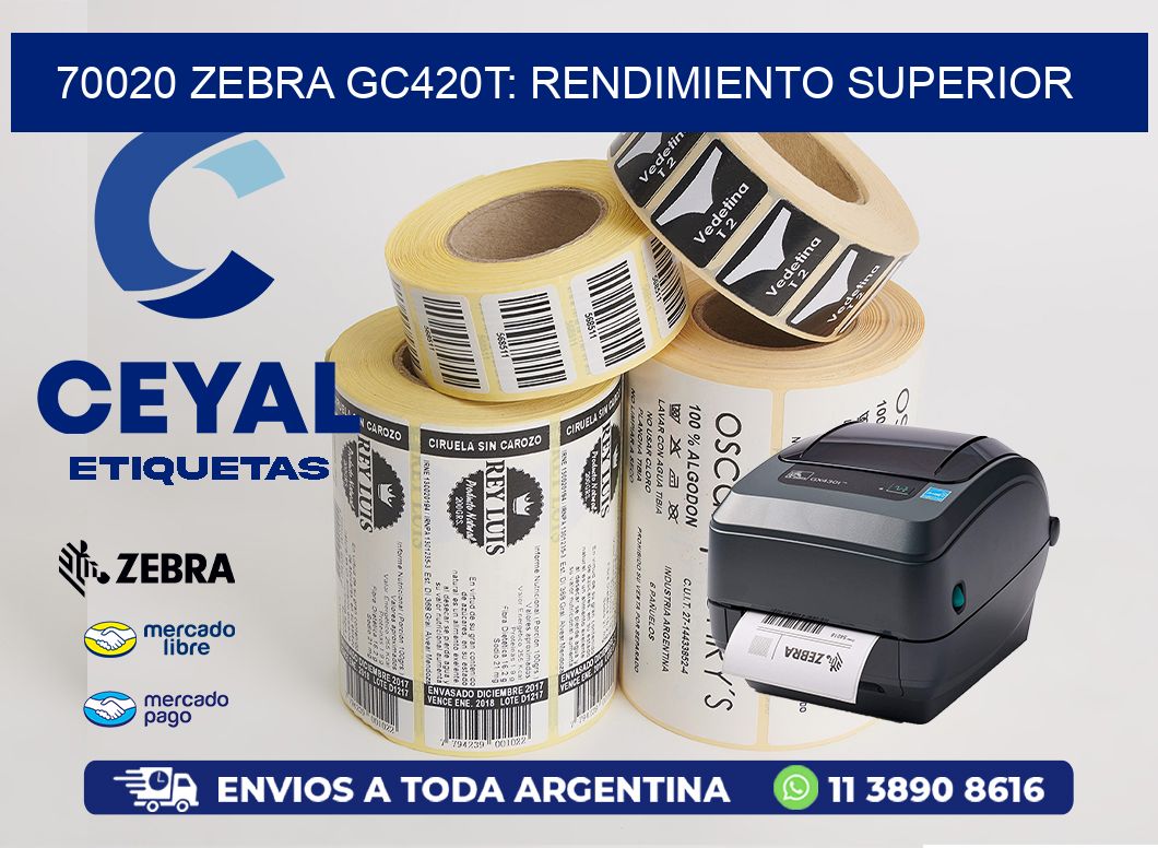 70020 Zebra GC420T: Rendimiento Superior