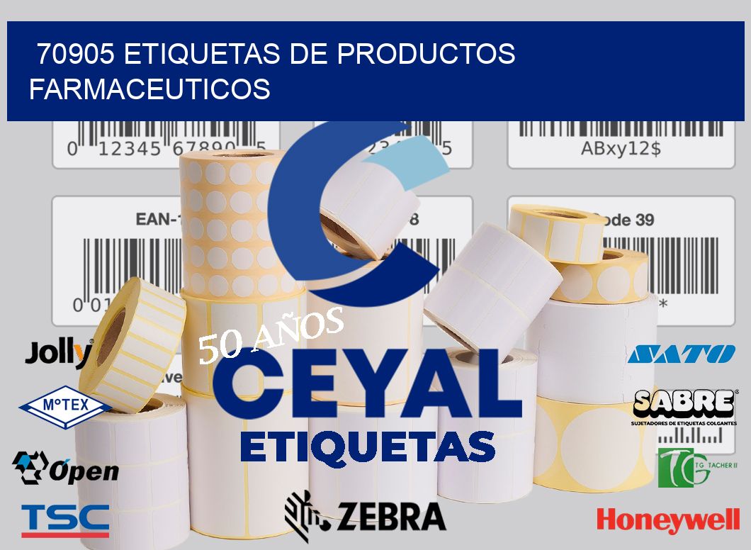 70905 etiquetas de productos farmaceuticos