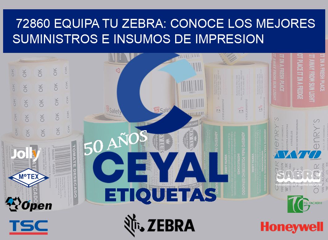 72860 EQUIPA TU ZEBRA: CONOCE LOS MEJORES SUMINISTROS E INSUMOS DE IMPRESION