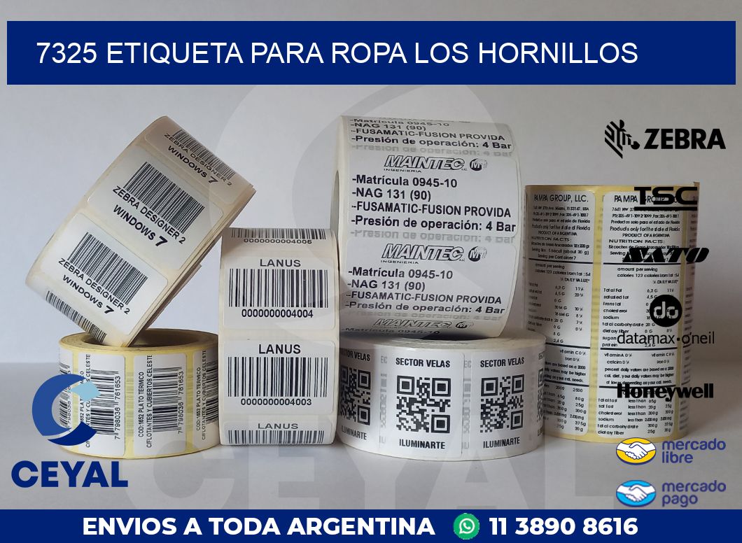 7325 ETIQUETA PARA ROPA LOS HORNILLOS